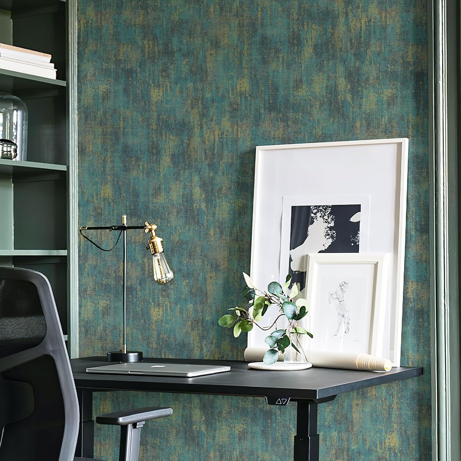 Zelfklevend Behang Betonlook Blauw (44x305cm) - Waterdicht PVC met 25% Korting!