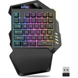 Eenhandig Gaming Toetsenbord met RGB & 2.4 GHz Draadloos - 29% Korting