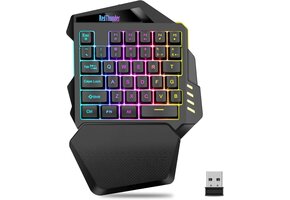 Eenhandig Gaming Toetsenbord met RGB & 2.4 GHz Draadloos - 29% Korting