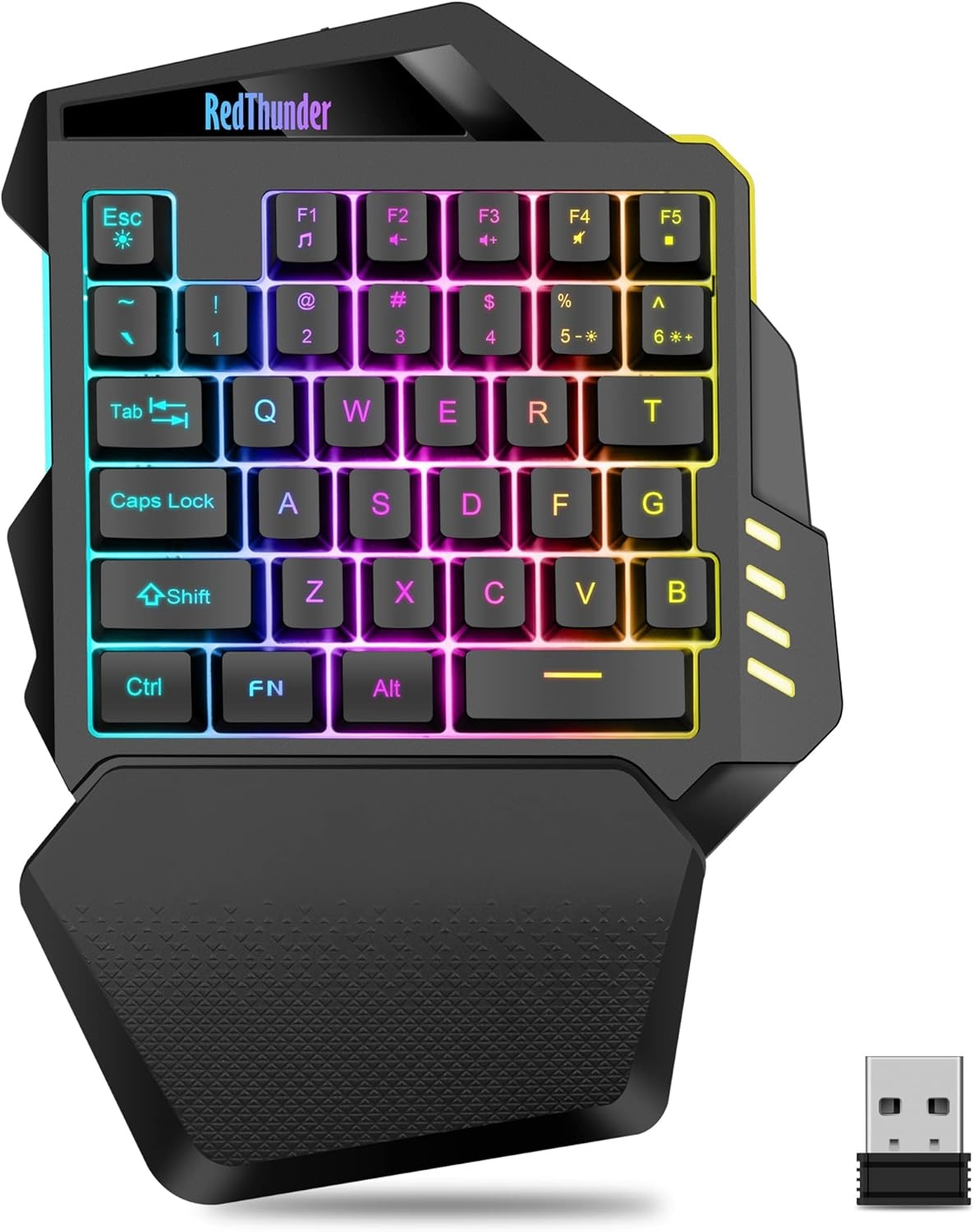 Eenhandig Gaming Toetsenbord met RGB & 2.4 GHz Draadloos - 29% Korting