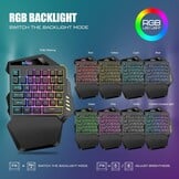 Eenhandig Gaming Toetsenbord met RGB & 2.4 GHz Draadloos - 29% Korting