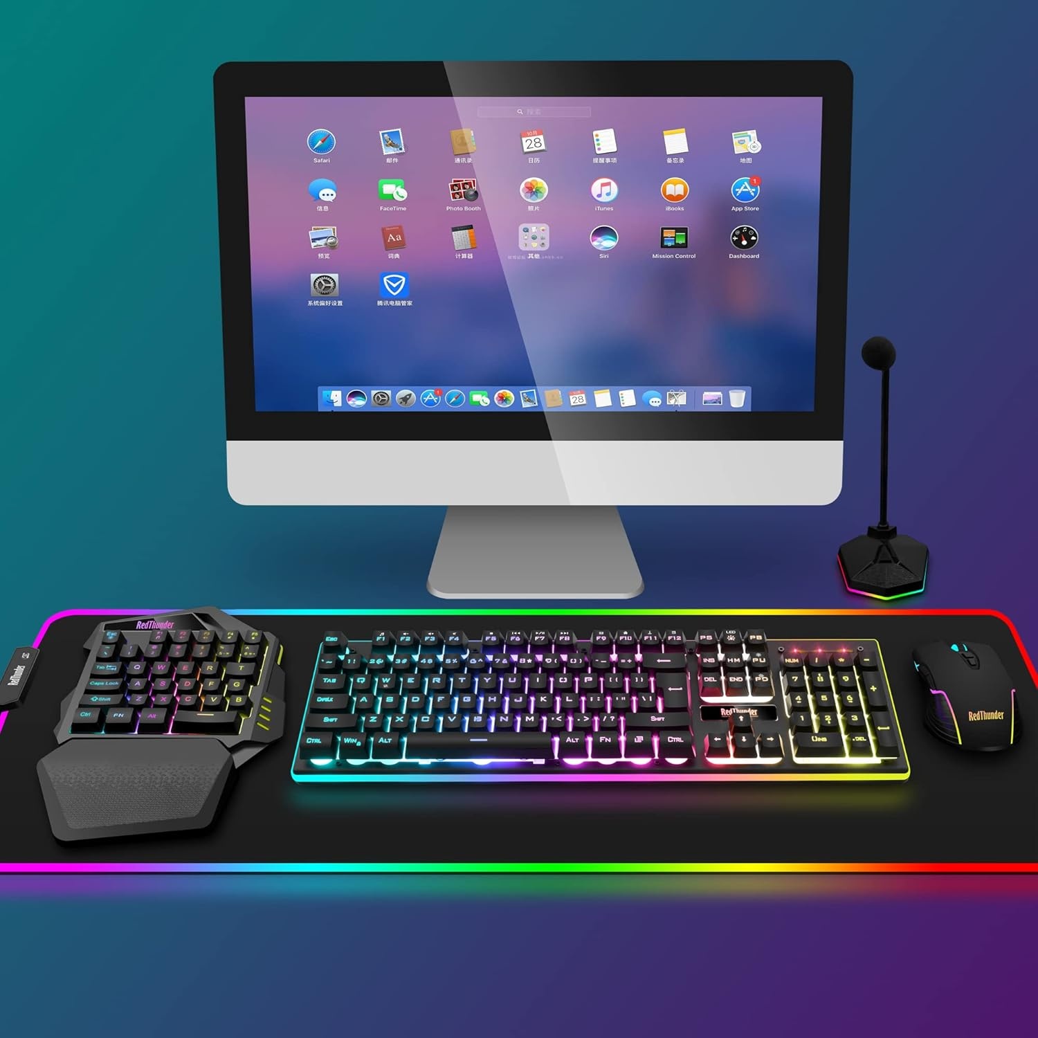 Eenhandig Gaming Toetsenbord met RGB & 2.4 GHz Draadloos - 29% Korting