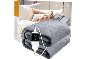 Elektrische Deken Matrastopper 180x150 cm Grijs - 34% Korting