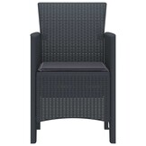 vidaXL Tuinstoelen (4 stuks) Antraciet - 35% Korting!