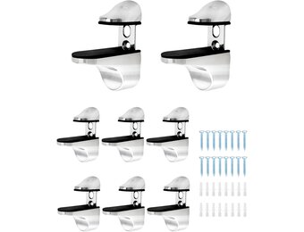 8x Verstelbare Plankbeugels 3-20mm Glas/Acryl/Hout - 27% Korting!
