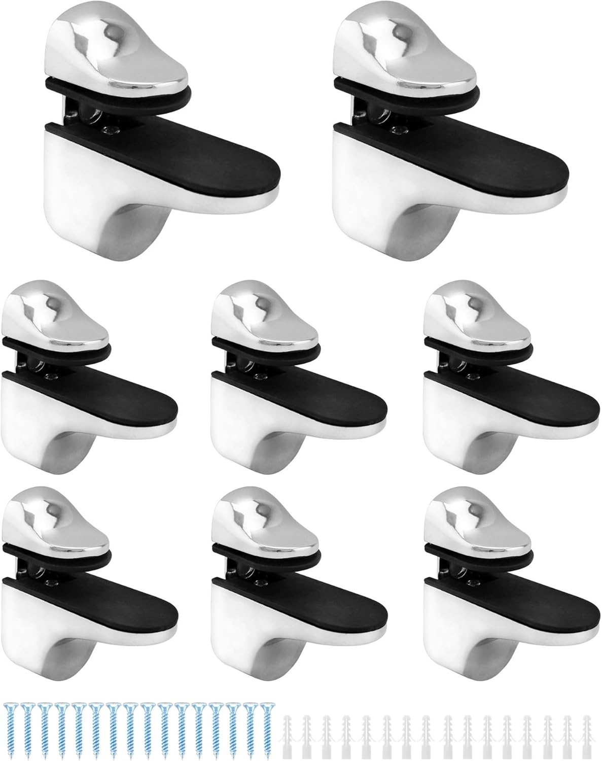 8x Verstelbare Plankbeugels 3-20mm Glas/Acryl/Hout - 27% Korting!