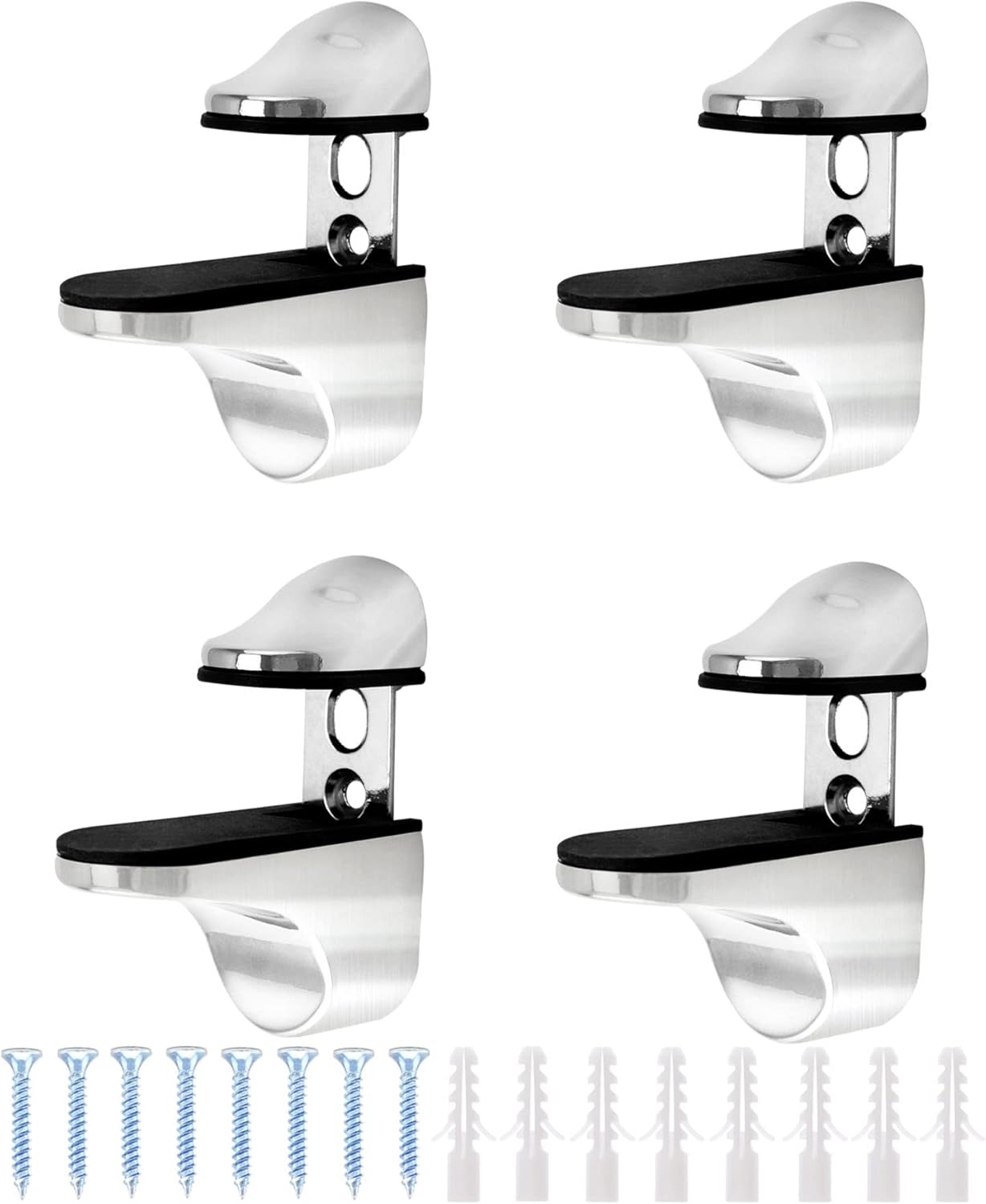 8x Verstelbare Plankbeugels 3-20mm Glas/Acryl/Hout - 27% Korting!