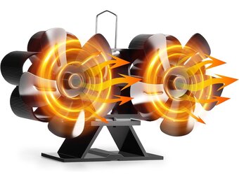 Haardventilator met 10 bladen | Dubbele motor | 33% Korting