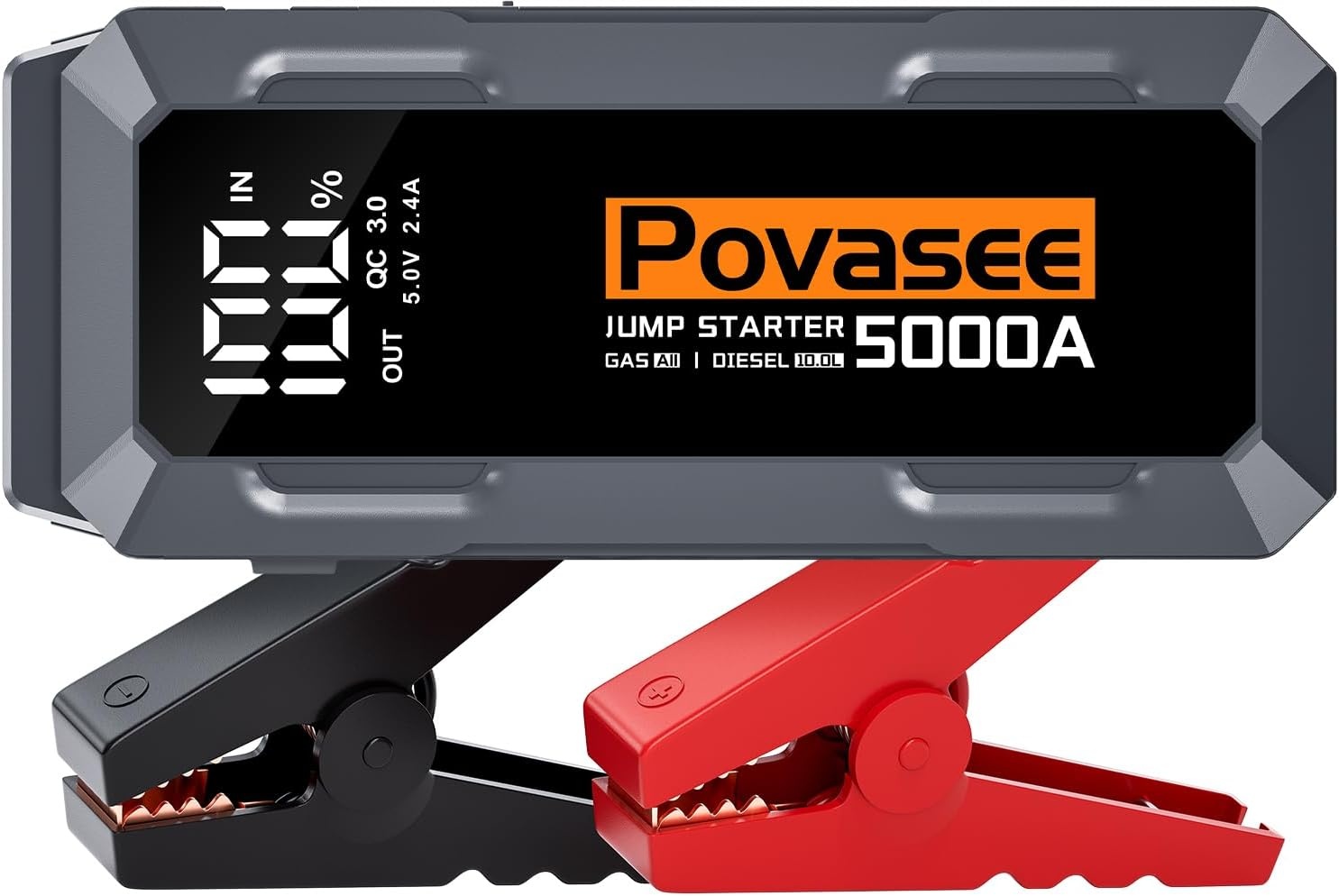 Krachtige Jump Starter 5000A (Benzine/Diesel tot 10L) - 34% Korting
