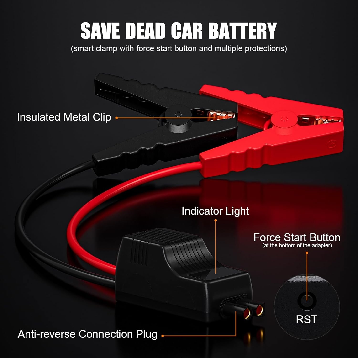 Krachtige Jump Starter 5000A (Benzine/Diesel tot 10L) - 34% Korting