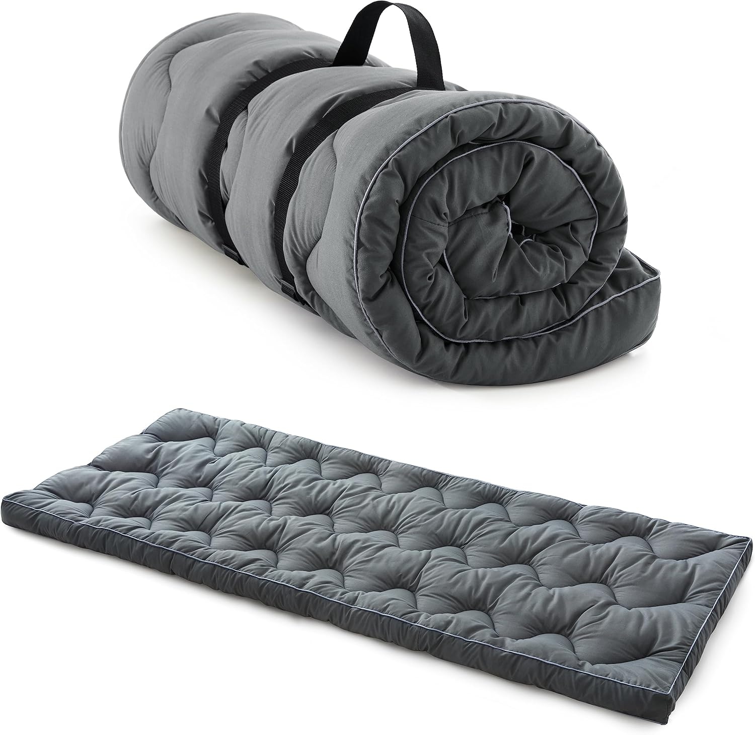 Dikke Gewatteerde Slaapmat Grijs 190x75cm | 29% Korting