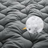 Dikke Gewatteerde Slaapmat Grijs 190x75cm | 29% Korting