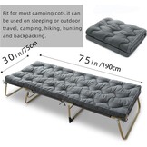 Dikke Gewatteerde Slaapmat Grijs 190x75cm | 29% Korting
