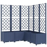 Plantenbak met Latwerk 120x120x136cm Donkergrijs - 35% Korting