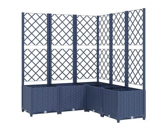 Plantenbak met Latwerk 120x120x136cm Donkergrijs - 35% Korting