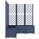 Plantenbak met Latwerk 120x120x136cm Donkergrijs - 35% Korting