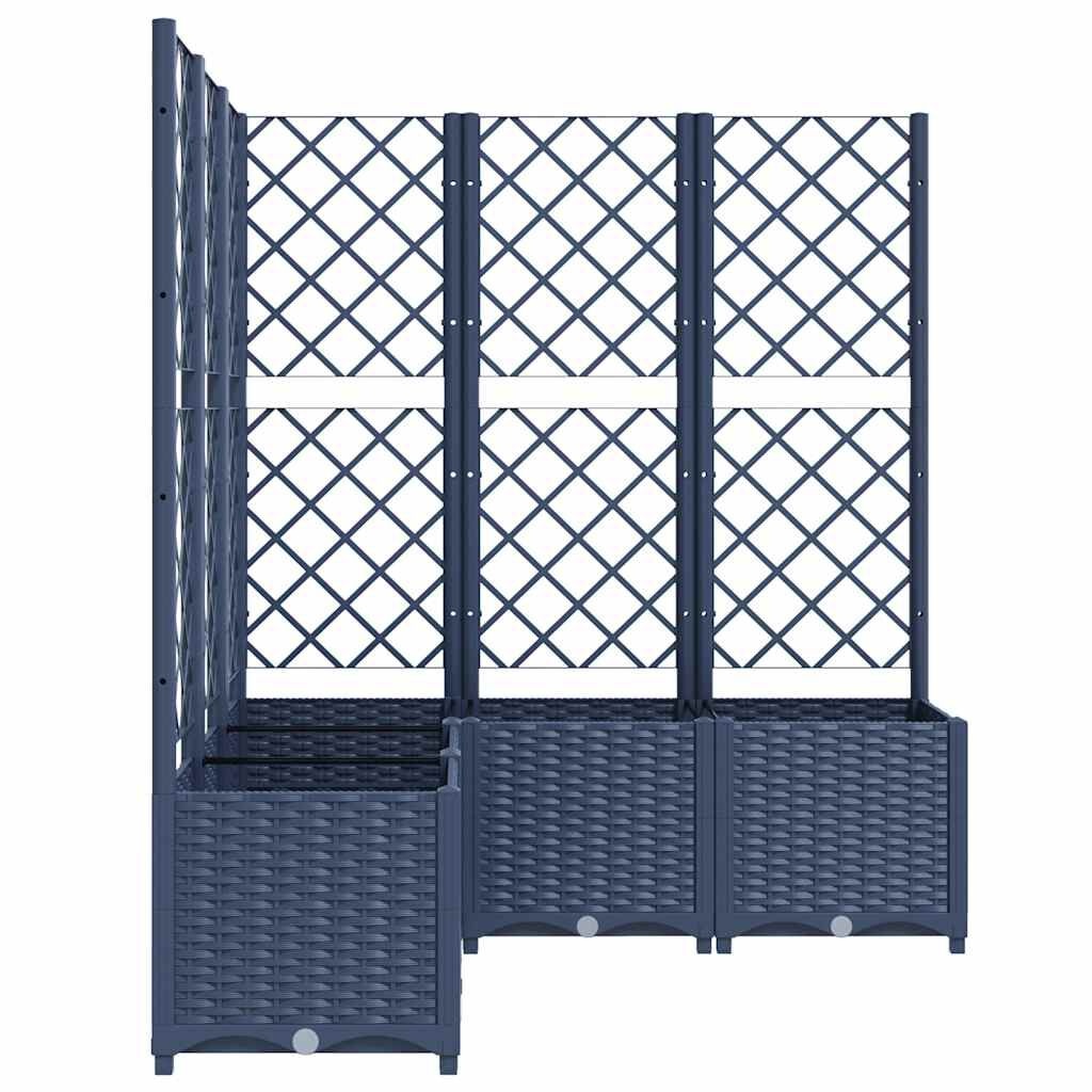 Plantenbak met Latwerk 120x120x136cm Donkergrijs - 35% Korting