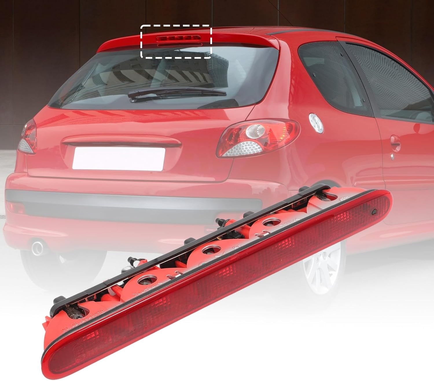 Remlicht Peugeot/Citroën C2/C3/206/207/208 - Rood, 75% Korting
