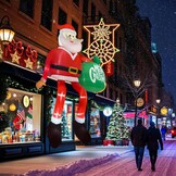 XXL Opblaasbare Kerstman 4.5m - Klimt met Cadeaus - 34% Korting