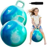 Springbal Set van 2 met Handvat | 3-8 Jaar | Binnen & Buiten Speelplezier - 33% Korting