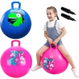 Springbal Set van 2 met Handvat | 3-8 Jaar | Binnen & Buiten Speelplezier - 33% Korting