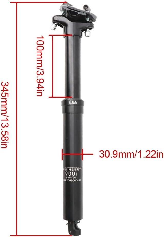 Verstelbare Fiets Dropper Zadelpen - 30.9mm, Hydraulisch