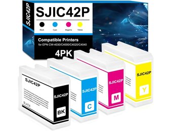 4-Pack Kleuren Inktcartridges SJIC42P voor Epson C4000/C4020 Serie (30% korting)