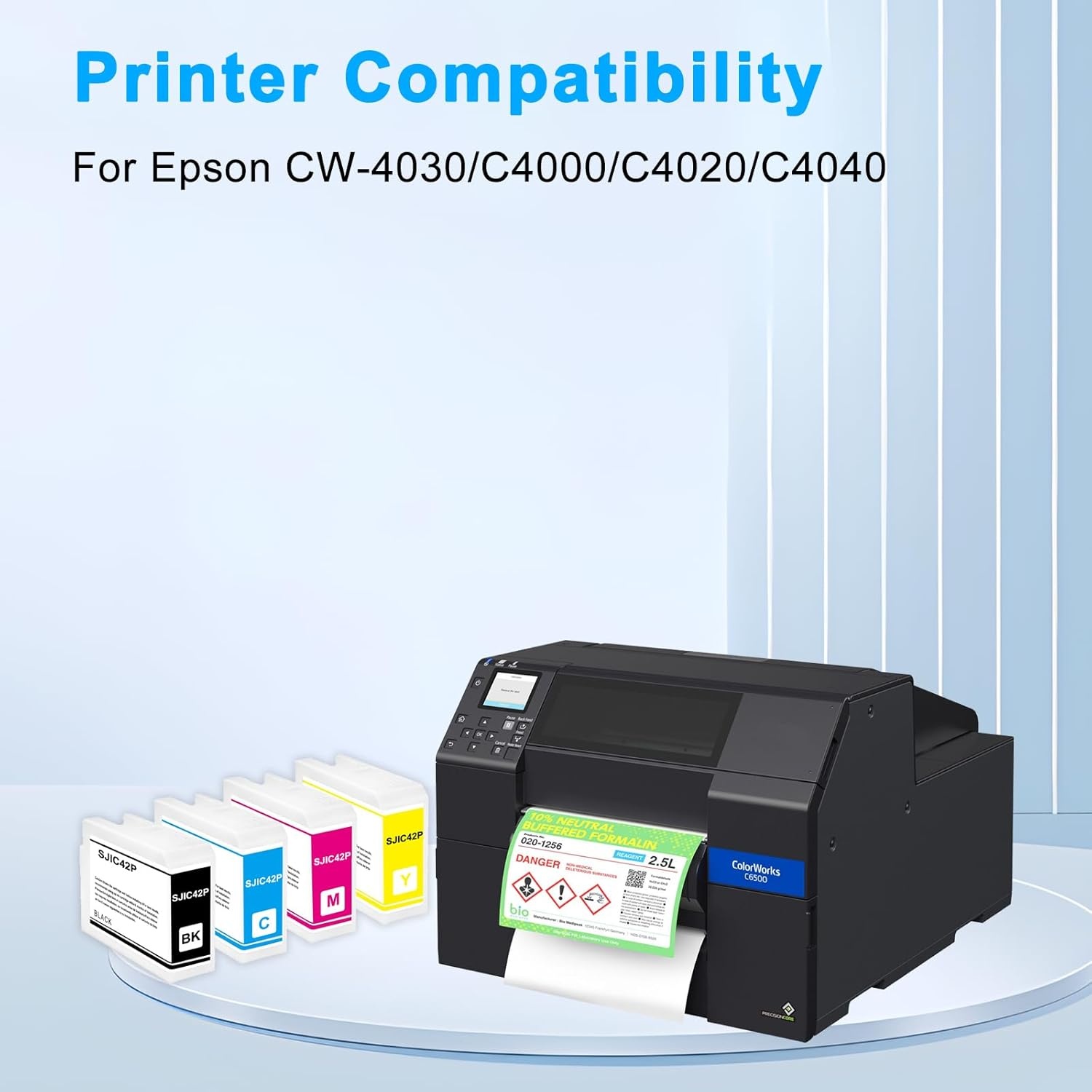 4-Pack Kleuren Inktcartridges SJIC42P voor Epson C4000/C4020 Serie (30% korting)