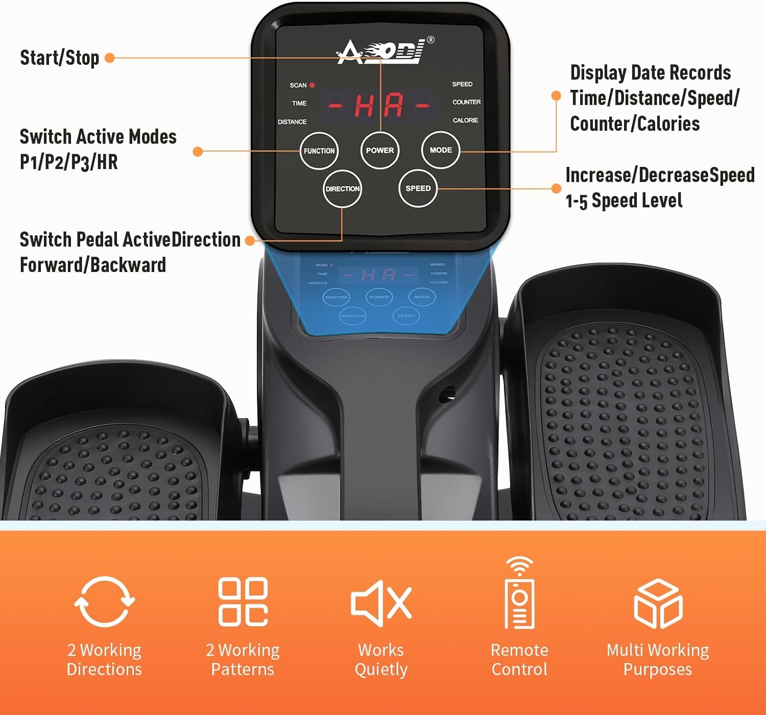 Zittende Ellipstrainer met Afstandsbediening - 34% Korting