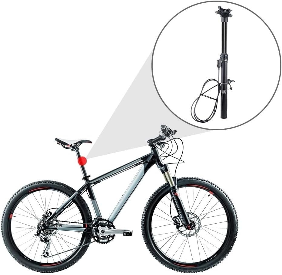 Verstelbare MTB Zadelpen - Draadloze Bediening & Korting
