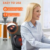 Shiatsu Massagekussen met Warmtefunctie - Ontspanning voor Nek & Rug (34% Korting)