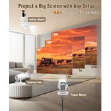 Mini Draagbare Projector - 4K Support, 8000lm, WiFi 6