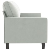 3-zitsbank van fluweel - Lichtgrijs - 180 cm breed - 35% korting
