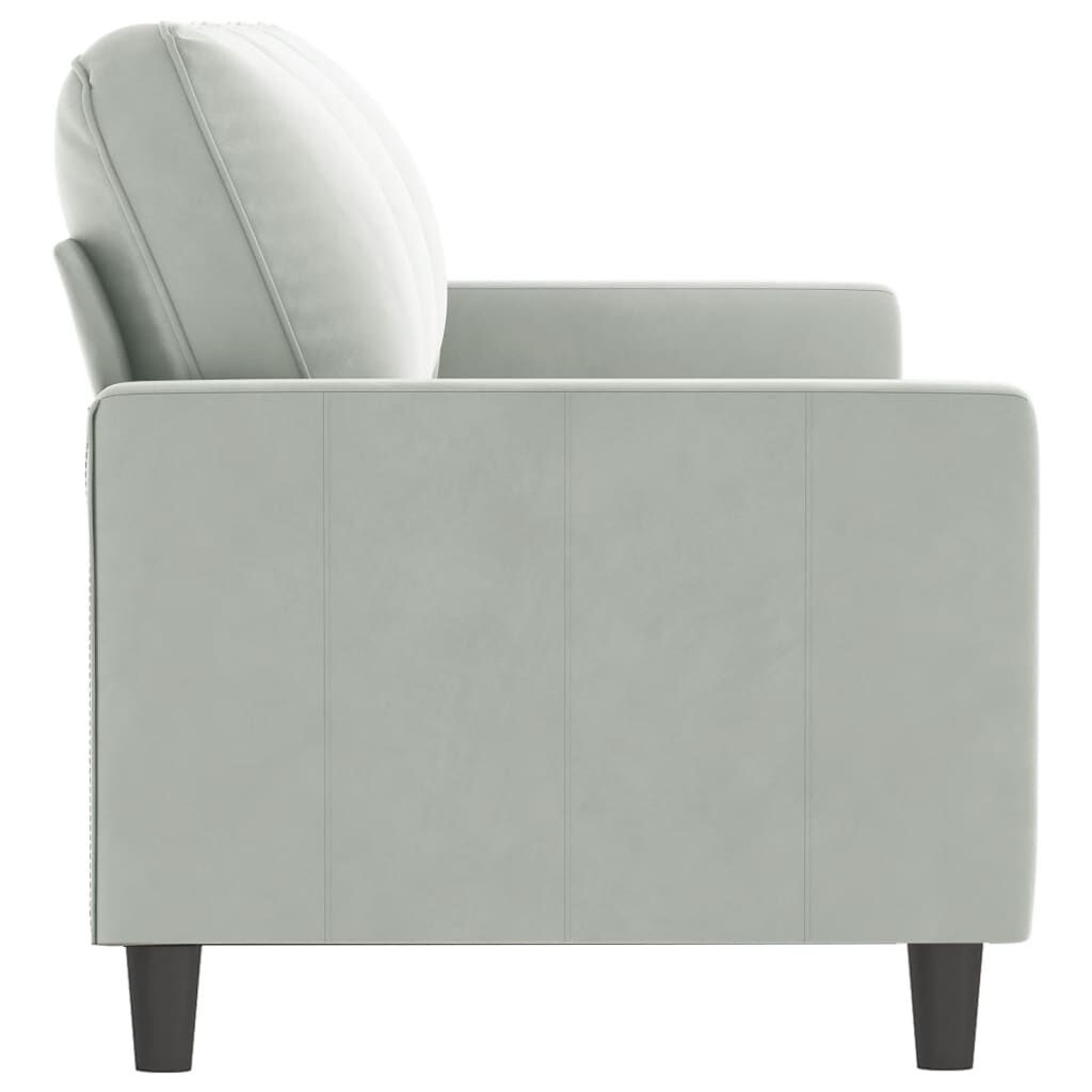 3-zitsbank van fluweel - Lichtgrijs - 180 cm breed - 35% korting