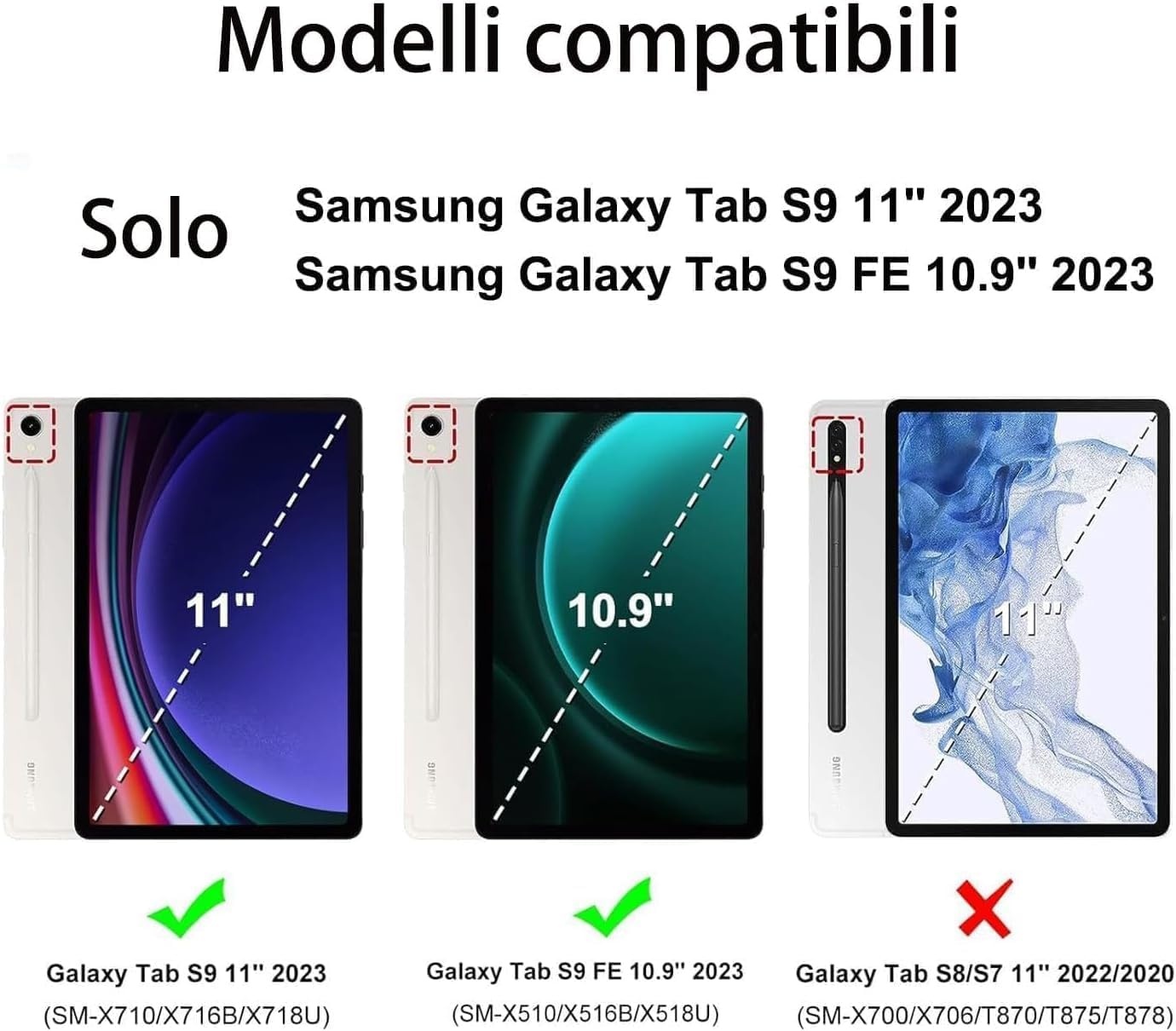 Toetsenbordhoes Samsung Tab S9 FE 10.9" / S9 11" (75% korting)