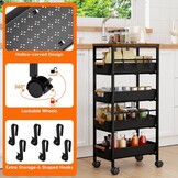 Slanke Opbergtrolley Zwart - 33% Korting