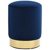 Velours Kruk Blauw & Goud - Luxe Toevoeging met 33% Korting!
