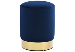 VidaXL Kruk Fluweel Blauw/Goud 28x36cm - 54% Korting!
