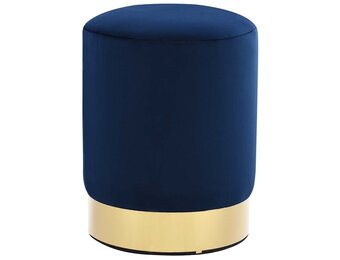 Velours Kruk Blauw & Goud - Luxe Toevoeging met 33% Korting!