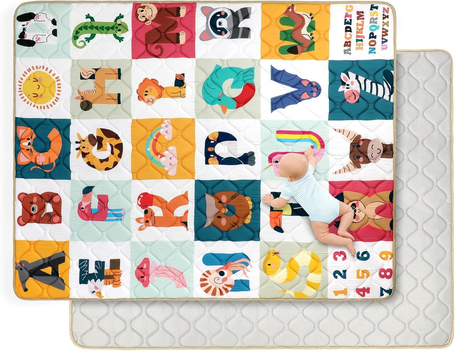 Extra Grote Krabbelmat Dierenpark - 150x180 cm - 34% Korting