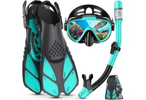 Snorkelset Volwassen Groen | 52% Korting | Verstelbare Vinnen