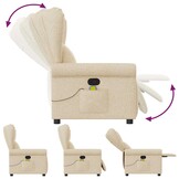 Verstelbare Crèmekleurige Massagestoel - 41% Korting!