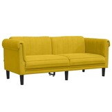 Gele 2-zitsbank van fluweel - 35% korting!