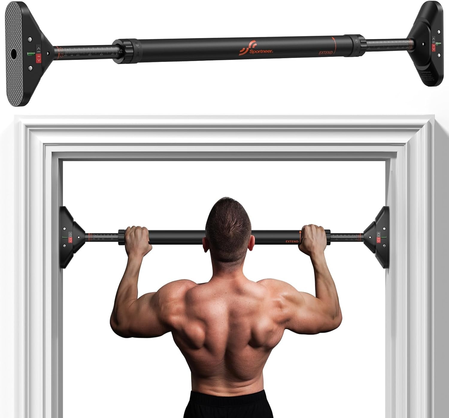 Optrekstang Deuropening | Schroefloos | 75-94 cm | Max 200 kg | 34% Korting