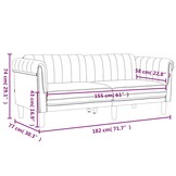 Gele 2-zitsbank van fluweel - 35% korting!
