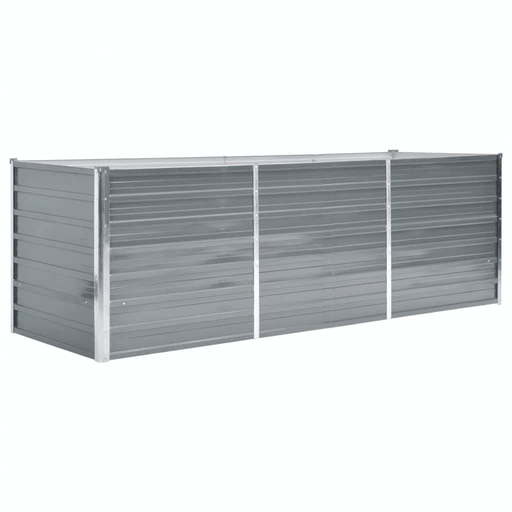 Verhoogde Plantenbak 240x80x77 cm Staal Grijs - 34% Korting!