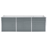 Verhoogde Plantenbak 240x80x77 cm Staal Grijs - 34% Korting!
