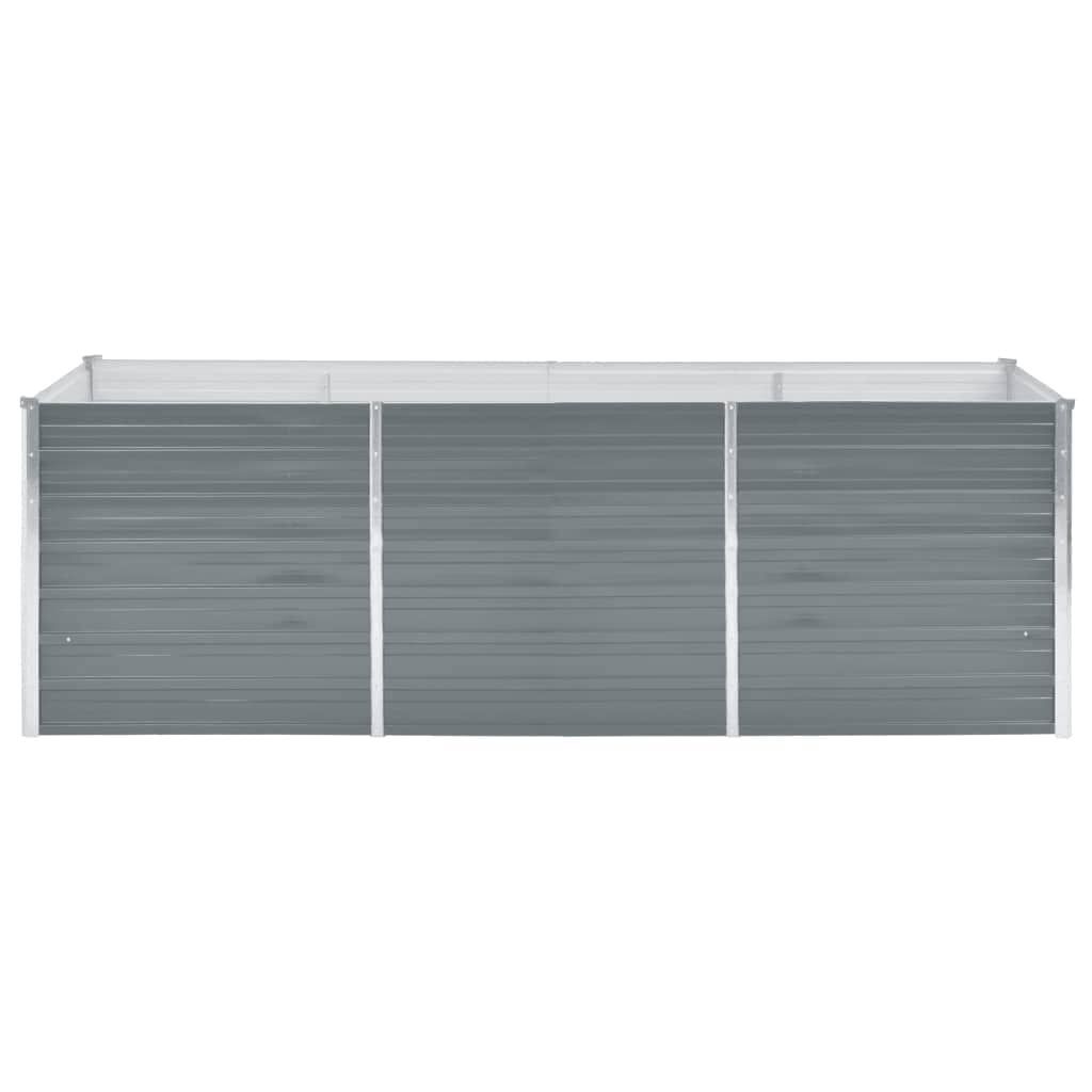 Verhoogde Plantenbak 240x80x77 cm Staal Grijs - 34% Korting!