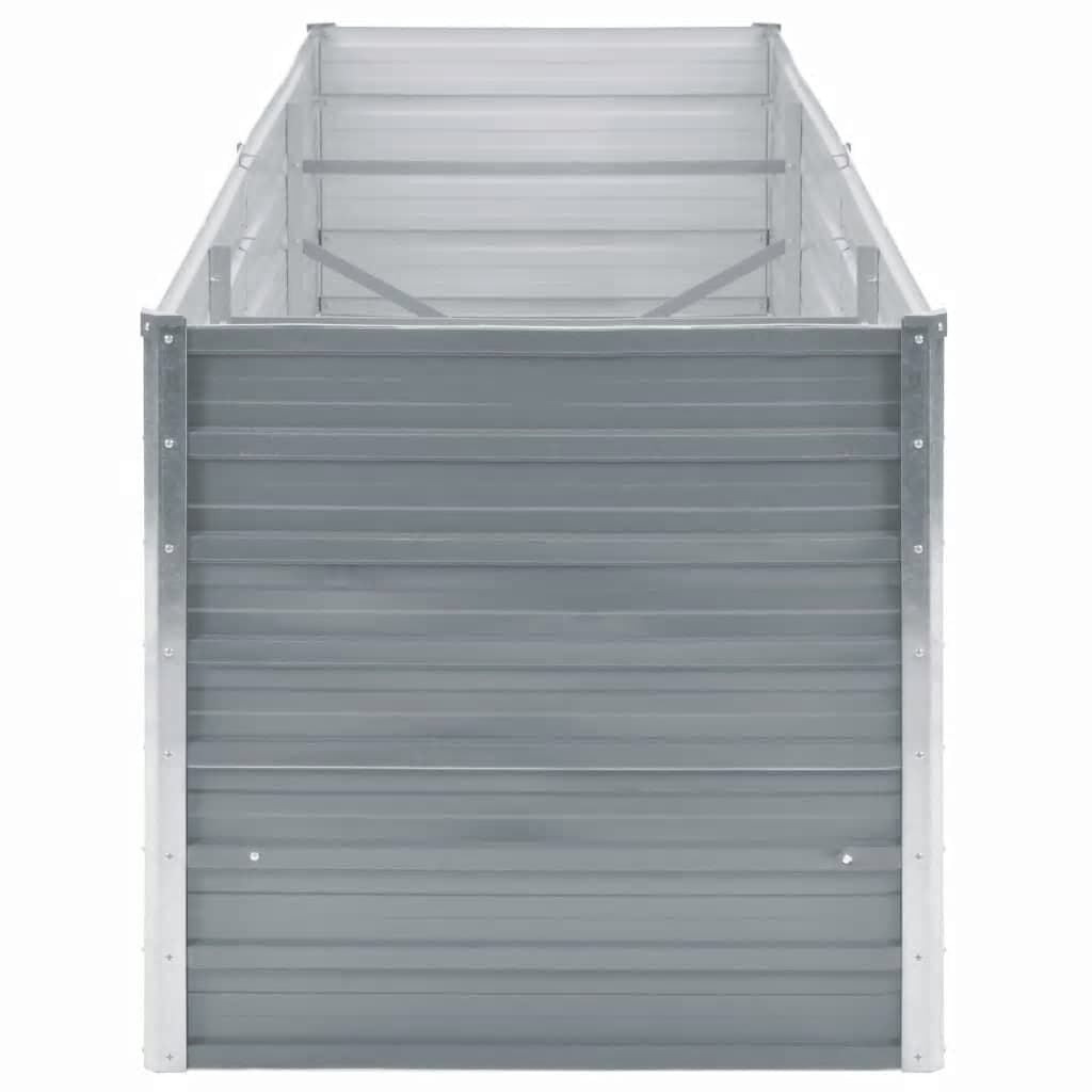Verhoogde Plantenbak 240x80x77 cm Staal Grijs - 34% Korting!