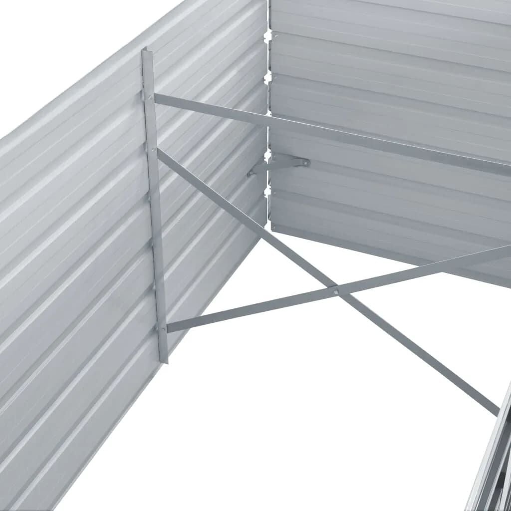 Verhoogde Plantenbak 240x80x77 cm Staal Grijs - 34% Korting!